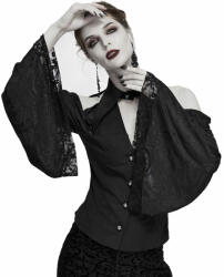 Devil Fashion Bluză femei DEVIL FASHION - String Of Fate Gothic - Negru - SHT051