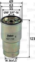 Valeo Filtru combustibil Valeo 587710 - compatibil Mazda, Toyota, Subaru (VALEO587710)