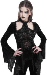 Devil Fashion Tricou de damă cu mânecă lungă (bluză) DEVIL FASHION - EVA LADY - Black - ETT04101