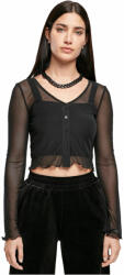 Urban Classics Bluză femei URBAN CLASSICS - Cropped Mesh - TB4769 - negru