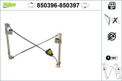 Valeo Actionare electrica geam Valeo 850396 - compatibil Seat (VALEO850396)