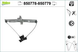 Valeo Actionare electrica geam Valeo 850778 - compatibil Peugeot (VALEO850778)