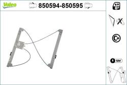 Valeo Actionare electrica geam Valeo 850594 - compatibil Renault (VALEO850594)