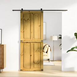 vidaXL Врата за плевня CORONA 80 x 210 cm Масивна борова дървесина (42021180)