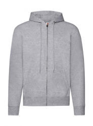 Fruit of the Loom Férfi kapucnis hosszú ujjú pulóver Fruit of the Loom Classic Hooded Sweat Jacket 3XL, Heather szürke