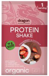 Dragon Superfoods Shake proteic bio, căpșuni și cocos, 30 g