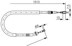 Bosch Cablu frana mana BOSCH - uleideulei - 102,88 RON
