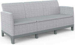 Keter SCANDI FORMA 3 személyes kerti kanapé - Ash grey / Storm grey, műanyag, 182 cm