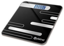 Platinet Cantar Cântar corporal electronic 180 kg, Display LCD/LED iluminat, sticlă securizată 6 mm, Auto ON/OFF, indicator temperatură, Negru (PBS26B) - pcone Cantar baie