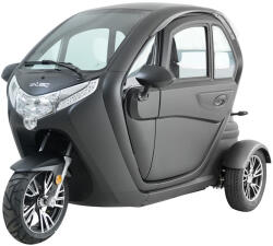 W-Tec Elektromos robogó tetővel W-TEC Tukago - 45 km/h, tolatókamera 4"-os LCD kijelzővel, multimédiás Bluetooth, biztonsági övek, riasztórendszer - fekete