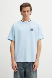 Drôle de Monsieur pamut póló Slogan Sport - kék S