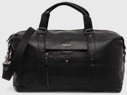 Aeronautica Militare bőr táska 45 x 31 x 23 cm - fekete Univerzális méret