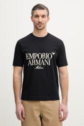 Giorgio Armani pamut póló - sötétkék XL - answear - 32 990 Ft