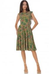 RohBoutique Rochie clos, multicolour cu imprimeu florală si buzunare, Roh DR4810