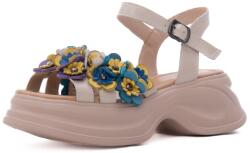 PASS Collection Sandale dama din piele naturala, PASS Collection 3OLY80012A 52-N, crem