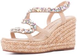 Alma En Pena Sandale dama din piele intoarsa, ALMA EN PENA V266052 SUEDE SAND, bej