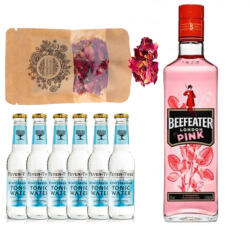 Beefeater Pink Gin Tonik szett ajándék rózsaszirommal - mindenamibar