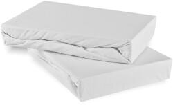  EMI fehér 100% pamutjersey gumis lepedő, Bővített lap 160x220
