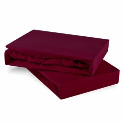  EMI bordó 100% pamutjersey gumis lepedő, 180x200-as lap
