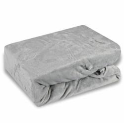  EMI szürke mikroplüss gumis lepedő, 180x200-as lap