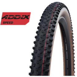 Schwalbe Racing Ray Evo HS489 29x2, 25 (57-622) külső gumi, kevlárperemes, Super Race, Addix Speedgrip, bézs oldalfallal, TL-Ready (TLE), első, 645g