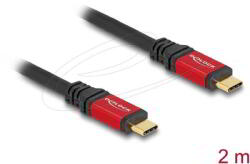 Delock - USB 2.0 kábel USB Type-C apa - apa PD 3.0 100 W E-Marker 2 m piros fém - 80041 (80041)