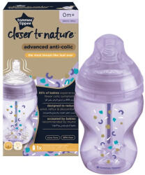 Tommee Tippee Advanced Anti-Colic cumisüveg 260ml lila panda 0+ hó