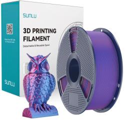 SUNLU PLA+ Silk két színű szál piros-kék PLA+ Silk DC R Blu (PLA+ Silk DC R Blu)