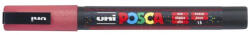 uni Dekormarker 0, 9-1, 3mm, Uni-Posca PC-3ML csillámló piros (2UPC3MLP) - web24
