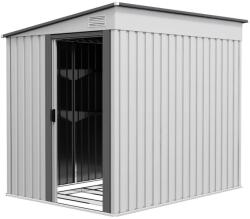  Kerti Ház fém kerti fészer 2, 81m2 154x206, 5x181 cm szerszámoskamra tetővel és alapozással