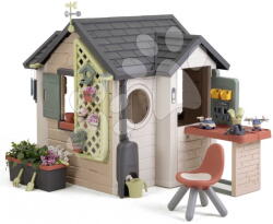 Smoby Căsuță de grădină cu atelier pentru meșteșugari Garden House Life Smoby cu burlan, distractivă cu filtru UV pentru 24 luni (SM810308-X) Casuta pentru copii