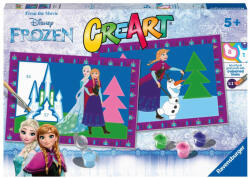 Ravensburger - CreArt pictura pe numere pentru copii 2 sabloane Disney Frozen (RVSPBN23555) - roua Carte de colorat