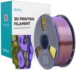 SUNLU PLA+ Silk háromszínű szál fekete-arany-lila PLA+ Silk TC B Go Pu (6933582315733)