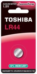  Gombelem LR44 , lapos elem , 1.5 Volt , 1 darab , tartós , elem , higany mentes , TOSHIBA (00152712)