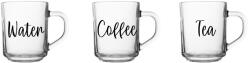 SOLMAZER Cană din sticlă cu model IRIS 246ml cu etichetă pentru apă, cafea sau ceai 131563-008 (131563-008)