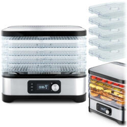 Berdsen Konyhai aszaló, Berdsen BD-690, ezüst, elektromos, 400 W, 10 l, 5 szárítótálca, állítható hőmérséklet 35-70 °C, időzítő 1-24 óra, túlmelegedés elleni védelem (TE369000) (TE369000)