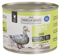 Country Of Animals Cat Monoprotein Duck 200g kacsahús, nedves macskaeledel
