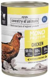 Country Of Animals Cat Monoprotein Chicken 400g csirke, nedves macskaeledel