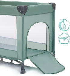 Fillikid utazóágy Valentina 120x60cm zöld 4066-04 - pepita