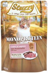 Stuzzy Stuzzy Monoprotein, nedves macskaeledel, friss sonka, 85 g, tasak
