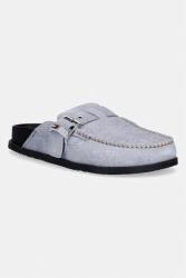 Tommy Jeans papuci mocasini pentru femei, din piele întoarsă TJW COMFORT SUEDE MULE PPY2-KLD02S_05X