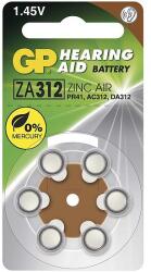 GP Batteries Zink Air gombelem 1, 4V 6 db/bliszter ZA312