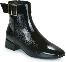 Tommy Hilfiger Ghete Femei PATENT SQUARE TOE MID HEEL BOOT Tommy Hilfiger Negru 36