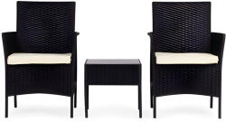 MultiGarden DN602 rattan 2 fotel + 1 asztal Szín: Fekete (ME-DN602-1-3)