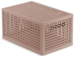 Keter Сиво-розова кутия за съхранение с капак от рециклирана пластмаса 19x30x15 cm Kaya - Curver (261326)