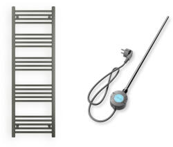  Törölközőszárító radiátor elektromos fűtőpatronnal 50 x 150 cm - Nero Italia S-600W (szürke)