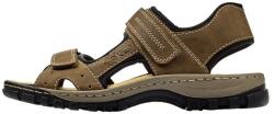 Rieker Sandale barbati, Rieker, 25084-24-Maro, sport, piele ecologica, cu talpa joasa, maro (Marime: 43)