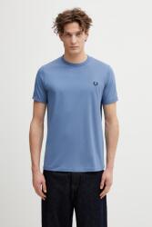 Fred Perry t-shirt férfi pamut - kék L