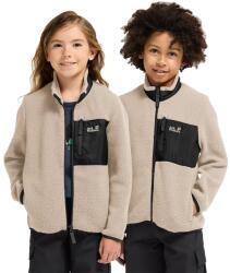 Jack Wolfskin cipzáras melegítőfelső gyerek polár LITE CURL FZ K - bézs 140