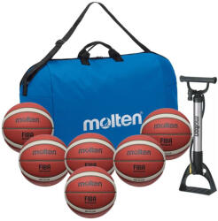 Molten Pachet 6 mingi baschet Molten B7G4550 + geanta transport + pompa AP50 (6XB7G4550+AP5+EB)
